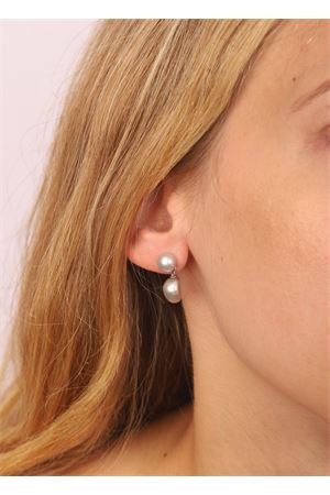 White gold earrings with grey pearls Don Alfonso Gioielli | AD256GRIGIO
